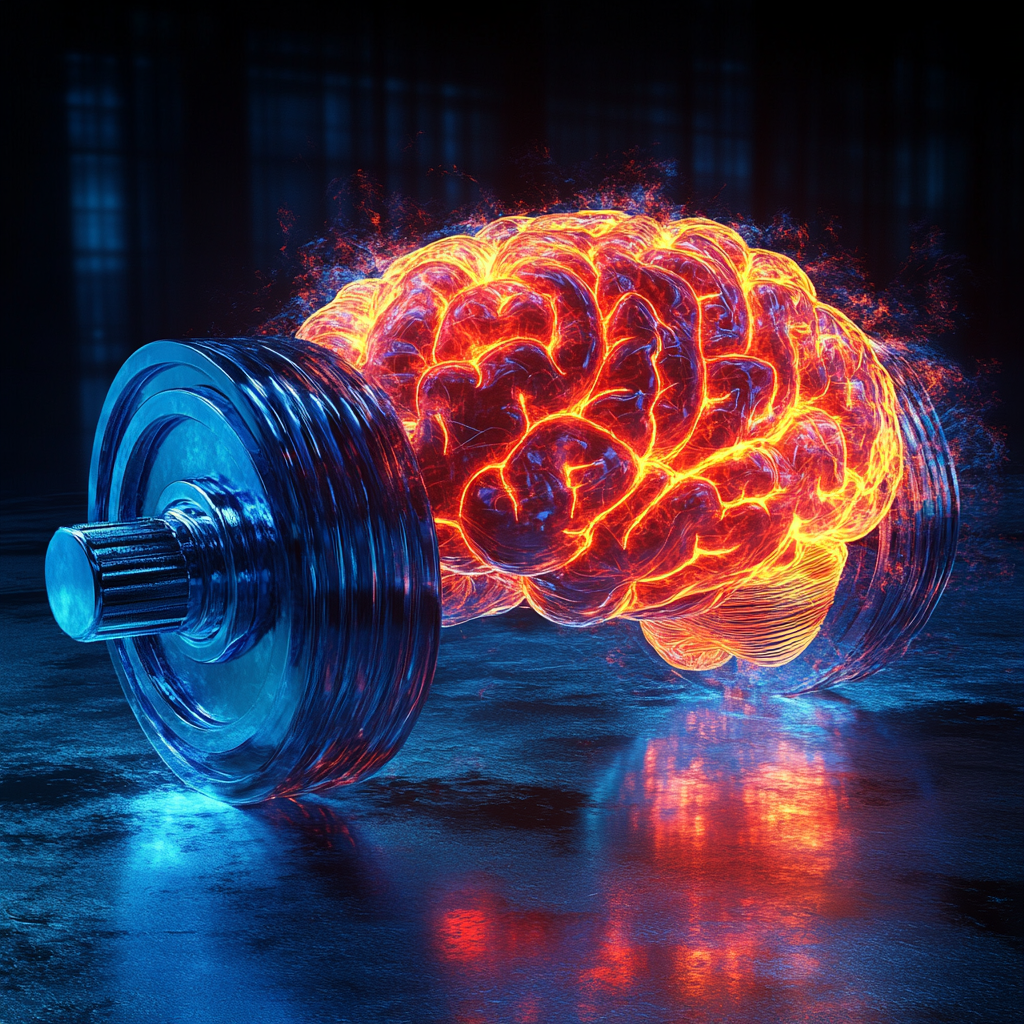 Illustration showing how exercise affects brain function and structure