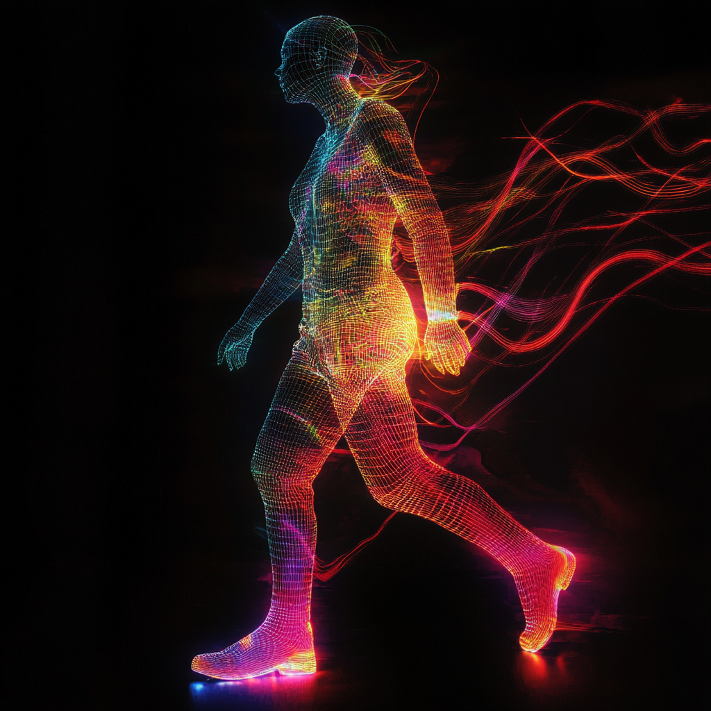 Infographic showing health benefits of daily walking