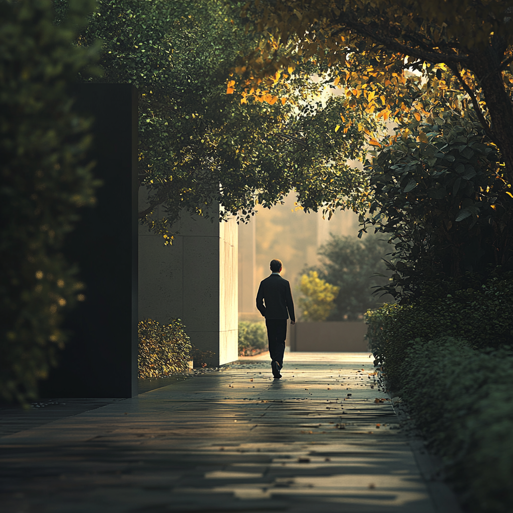 Person incorporating walking into daily routine